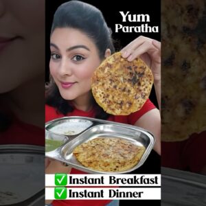 Instant Breakfast & Dinner Recipe For Weight Loss | Healthy Paratha Recipe #healthybreakefast
