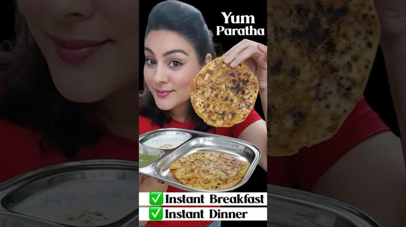 Instant Breakfast & Dinner Recipe For Weight Loss | Healthy Paratha Recipe #healthybreakefast
