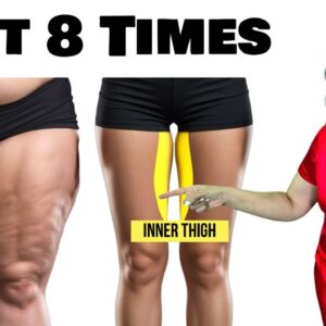 Do this 8 Times To Burn Thigh Fat – Get Slimmer Legs In 14 Days (No Jumping, No Floor)