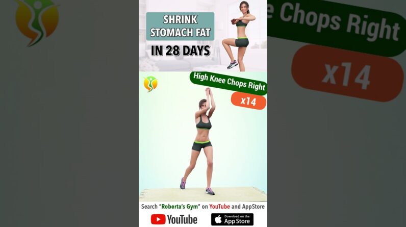 28-Day #belly #cardio & #absworkoutchallenge ( SHRINK #stomachfat )  ⁨@RobertasGym  #homeworkout