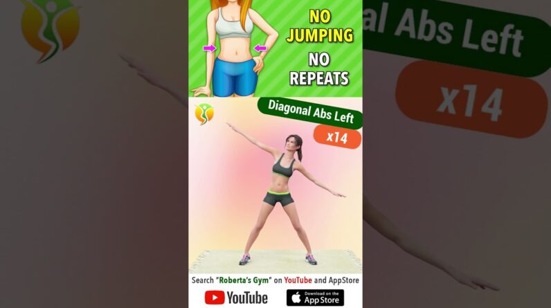 28 Min #smallwaist #nojumping , #norepeat – #homeexercise  @RobertasGym  #weightloss #workout