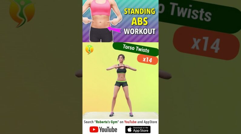 #burnbellyfat #athome : #standingabsworkout in 16 Minutes  @RobertasGym  #weightloss #homeworkout