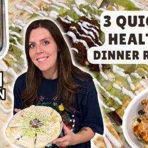 3 Quick & Easy High Protein Healthy Dinner Recipes | WeightWatchers Points- Salmon Pasta, Quesadilla