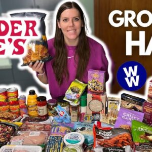 Huge Healthy Trader Joe's Grocery Haul | WeightWatchers Points & Calories |  Weight Loss Journey
