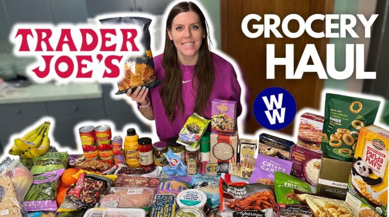 Huge Healthy Trader Joe's Grocery Haul | WeightWatchers Points & Calories |  Weight Loss Journey
