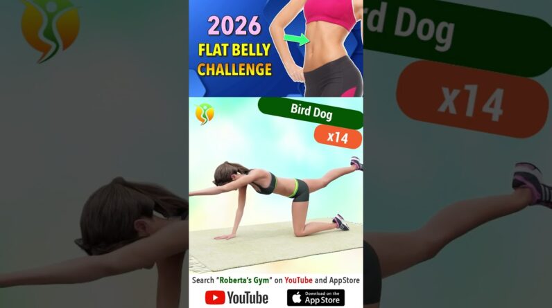 #2026 #flatbellychallenge #exercise to #reduce #stomachfat  ⁨@RobertasGym #weightloss #homeworkout