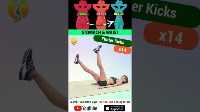30 Min #workout for #flatstomach & #smallwaist ⁨@RobertasGym#weightloss #homeworkout #dailyworkout