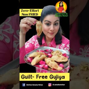 Gujiya Recipe ( Guilt free Zero-Effort ❤️ Non-Fried ) #healthysweet #healthydessert  #gujiya_recipe