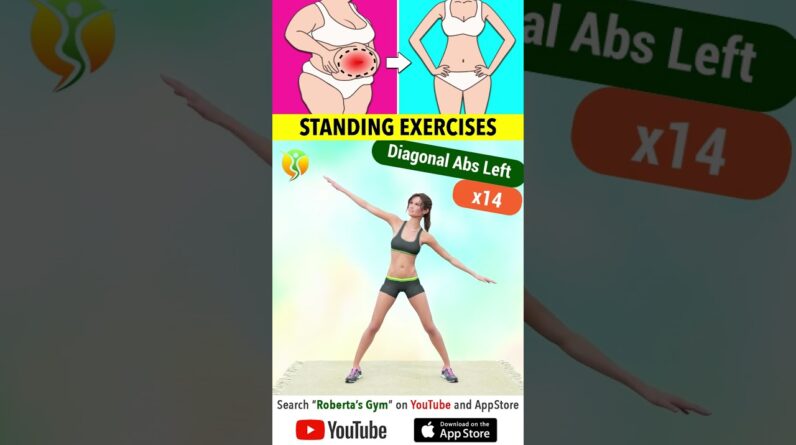 Gentle #bellyfatloss #workout with #standingexercises  @RobertasGym   #weightloss #homeworkout
