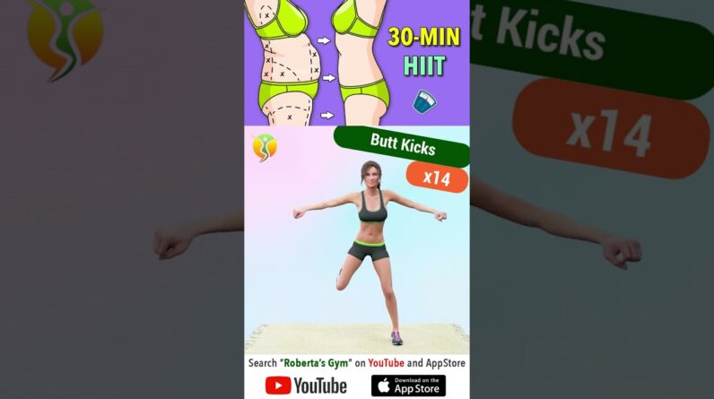 30-Min #hiitworkouts to #burncalories and #loseweightathome @RobertasGym #homeworkout #weightloss