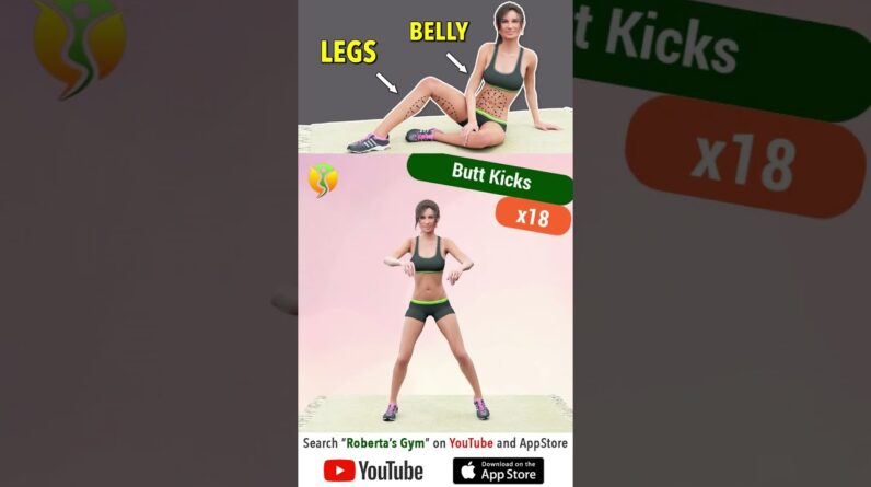 Reduce Leg and #bellyfat : 6 Moves for Slimmer Legs + #flatbelly @RobertasGym #weightloss #workout
