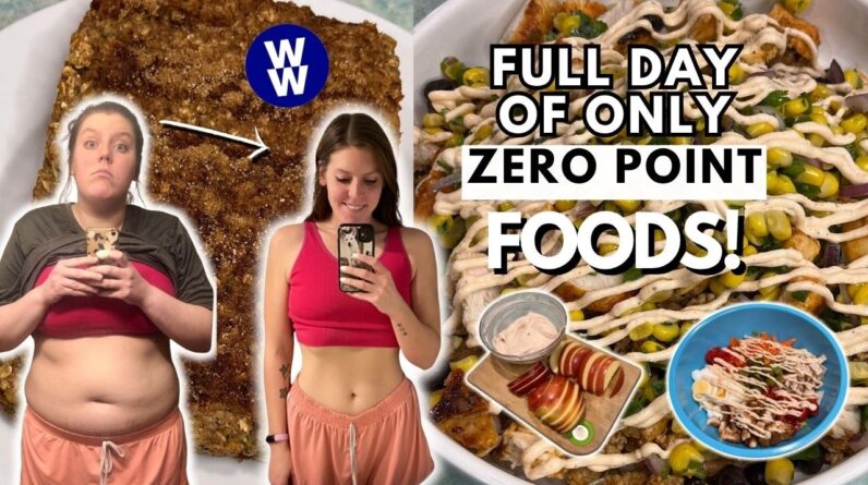 I Ate ONLY Zero Point Foods for a Day | WeightWatchers | What I Eat in a Day For Weight Loss All In