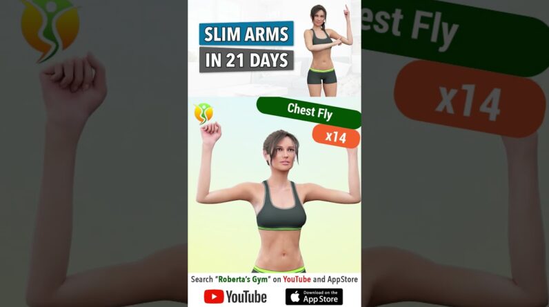 #slimdown Your #Arms in 21 Days – #homeexercises  @RobertasGym   #homeworkout #weightloss #workout