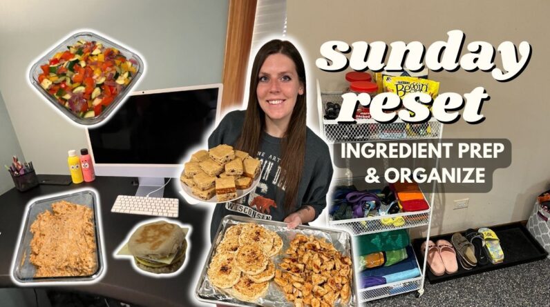 Sunday RESET | Ingredient/Meal Prep, Organize | Staying on Track | Pancake Bake, Buffalo Chicken Dip