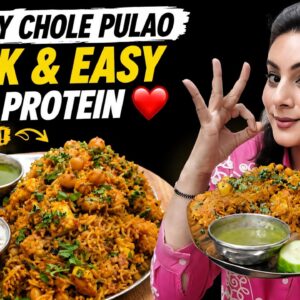 Quick High Protein Chole Pulao ❤️ Healthy One Pot Lunch & Dinner Recipe