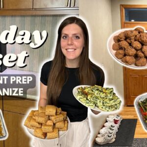 Sunday RESET | Ingredient/Meal Prep, Organize | Staying on Track | Breakfast Cookies, Spinach Bake