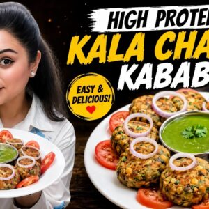 Quick High Protein Kala Chana Kabab ❤️ Easy Healthy Dinner Recipe