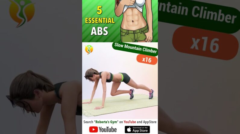 5 #Essential #exercises For #abs - #thechallenge (5 rounds) ⁩@RobertasGym#homeworkout #weightloss