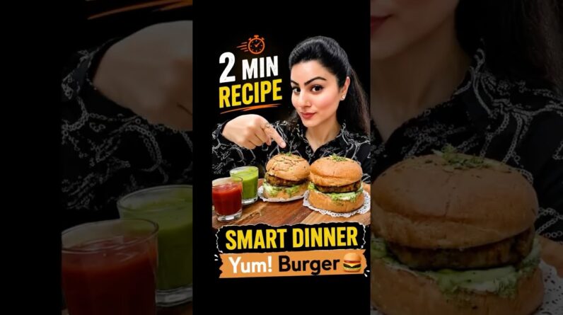 High Protein Veg Burger 🍔 Yum & Quick Tasty Indian Recipe for lunch or Dinner