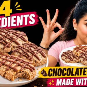 Tastiest & Healthiest Chocolate Oats Cookies At Home | Easy Recipe - No Sugar, No Maida