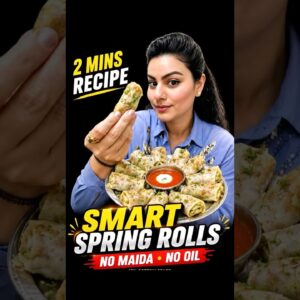 Healthy Spring roll recipe ! No Maida - No Oil ! Healthy Indian Dinner Recipe
