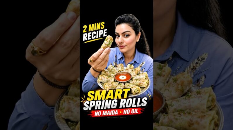 Healthy Spring roll recipe ! No Maida - No Oil ! Healthy Indian Dinner Recipe