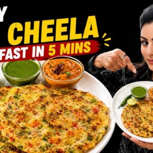 Healthy Suji Cheela in 5 Mins | Soft, Crispy & Filling Breakfast For You