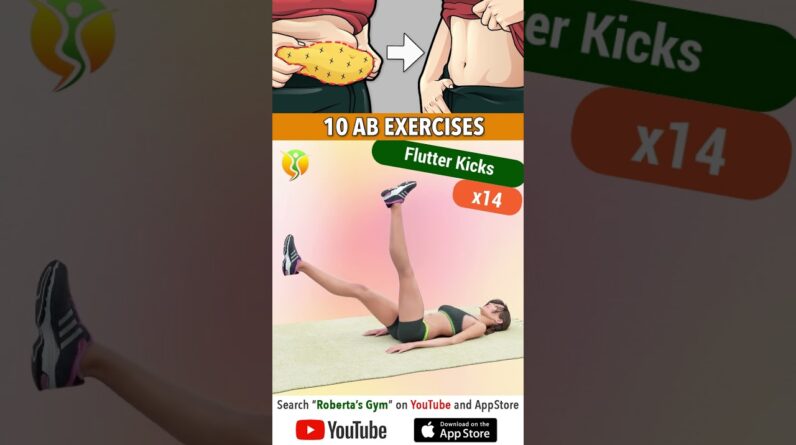 #bellyfatworkout #challenge – 10 #abexercises (2 rounds)  ⁨@RobertasGym⁩  #homeworkout #weightloss