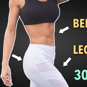 30-Min Cardio Workout – Legs + Hips + Belly Fat Loss Exercises