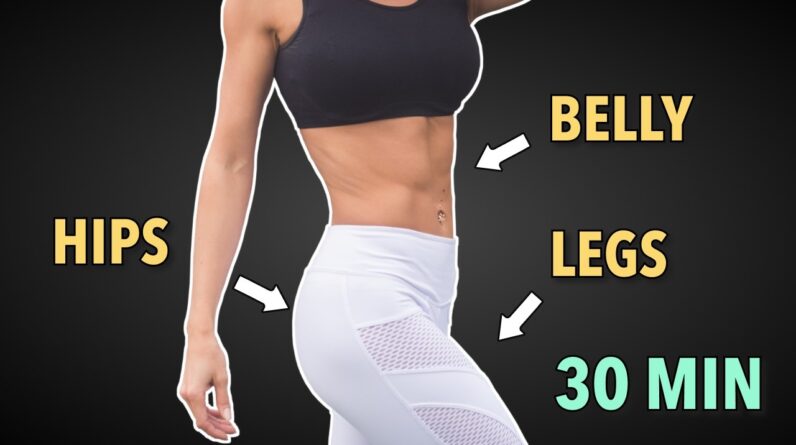 30-Min Cardio Workout – Legs + Hips + Belly Fat Loss Exercises