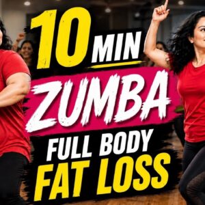 10 Min Easy Zumba Dance Workout For Weight Loss 🔥 Burn Full Body Fat Cardio