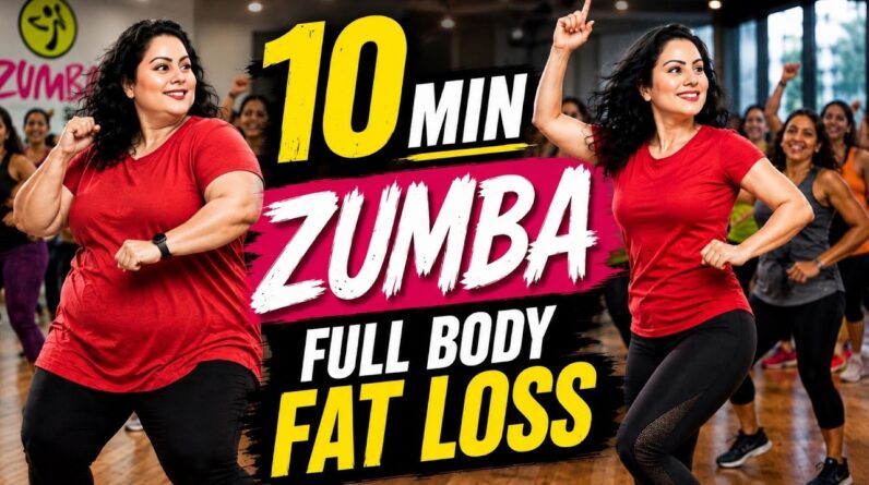 10 Min Easy Zumba Dance Workout For Weight Loss 🔥 Burn Full Body Fat Cardio