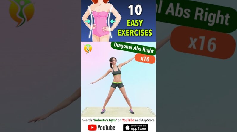 #smallerwaist & #flatbelly with 10 #easy #standingexercises @RobertasGym #homeworkout #weightloss