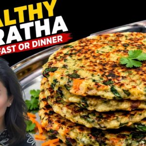 I ❤️ This 2 MIN Healthy Paratha For My Breakfast Or Dinner | Crispy High Protein Paratha