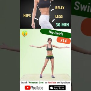 30-Min #cardioworkout #legs + #hips + #bellyfatlossexercise @RobertasGym #homeworkout #weightloss