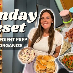 Sunday RESET | Ingredient/Meal Prep, Organize | Staying on Track | Creami, Protein Pancakes, Veggies