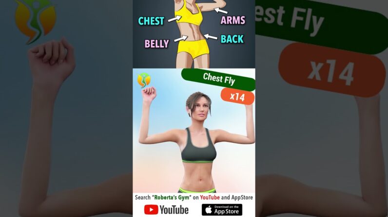 #dailyworkout #athome : #tonearms #chest #back and #abs in #30Days @RobertasGym #homeworkout