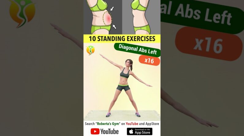 Top 10 #standingabs #exercises to #losebellyfat  @RobertasGym  #homeworkout #weightloss #fitness