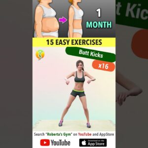 15 #easyexercises to #loseweight in 1 Month ( #nojumping )  @RobertasGym #homeworkout #weightloss
