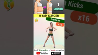 15 #easyexercises to #loseweight in 1 Month ( #nojumping )  @RobertasGym #homeworkout #weightloss