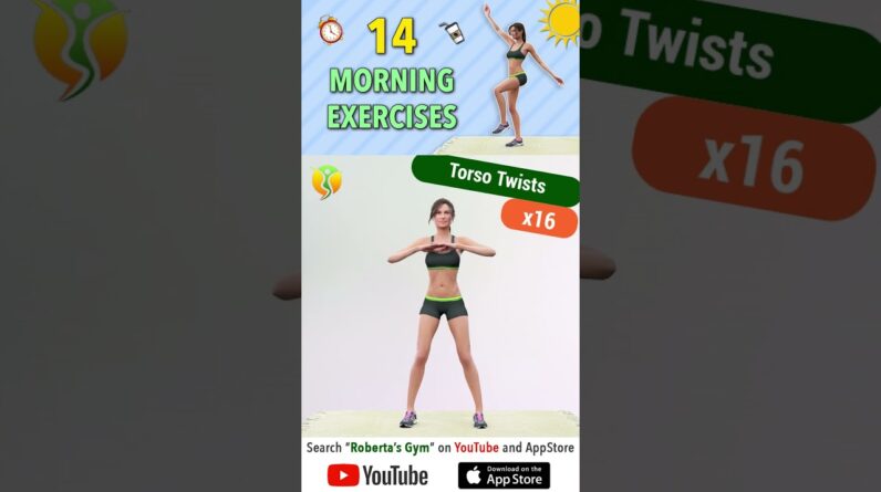 Best 14 #morningexercises to #burncalories and #boostmetabolism @RobertasGym #homeworkout