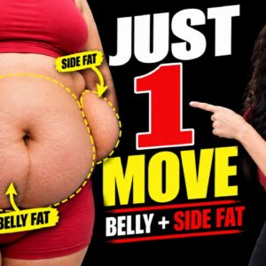 No Crunches - Just 1 Move To Get Rid Of Belly Fat & Side Fat